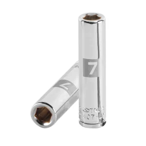 Dado largo milimétrico 1/4" 6 puntas de 7mm"TRUPER" D-1407LM