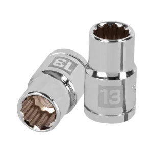 Dado milimétrico 1/2" estriado 13mm. "TRUPER" D-1213-EM