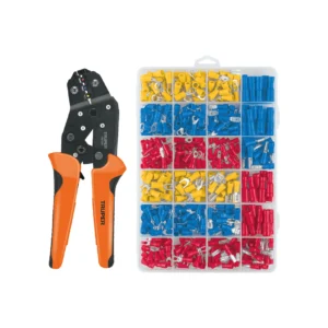 Kit crimpadora + 500 terminales c/aislamiento"TRUPER"PCT-8K