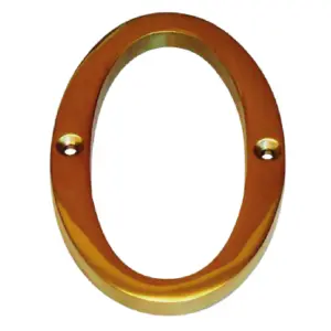 Números de bronce 100 mm N°0 Blister       "AB BRASS"  NL04
