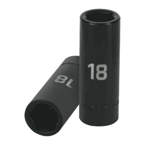 Dados de impacto largo,encastre ½"de 18mm "TRUPER"D-7318-ML