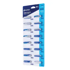 Cartón.despach.c/16 pilas alcali.AAA"VOLTECK"AL-AAA-D x cart