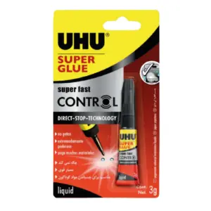 Pegam.instant.(Cianocrilato)"UHU"Super Glue CONTROL Pomo 3gr