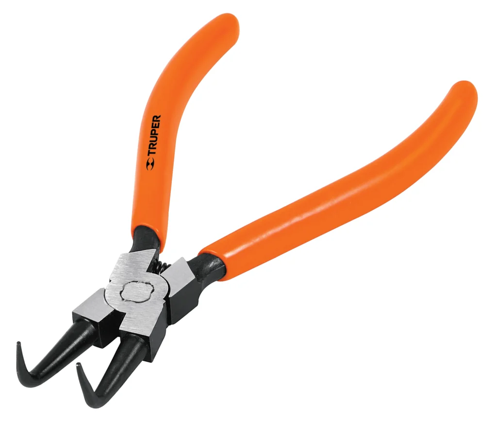 Pinza para seguros (Seeger) 7" interior curvo "TRUPER"PA-367