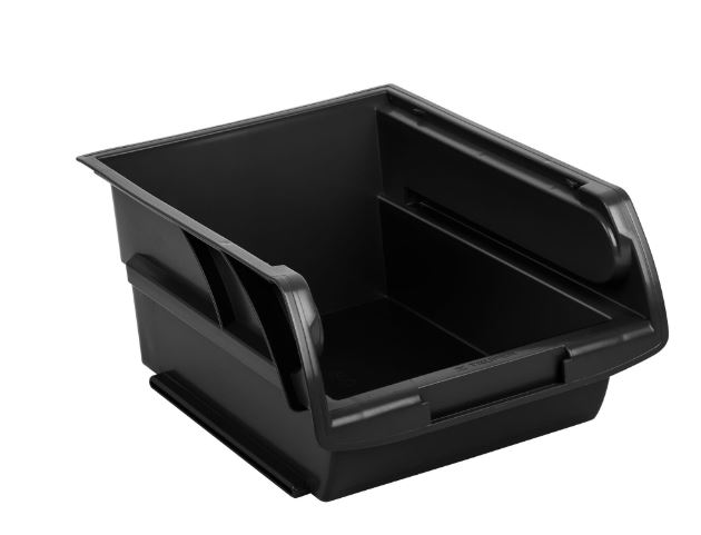 Caja ordenad.apilable negra 24.5x17x11cm"TRUPER" GAV-3