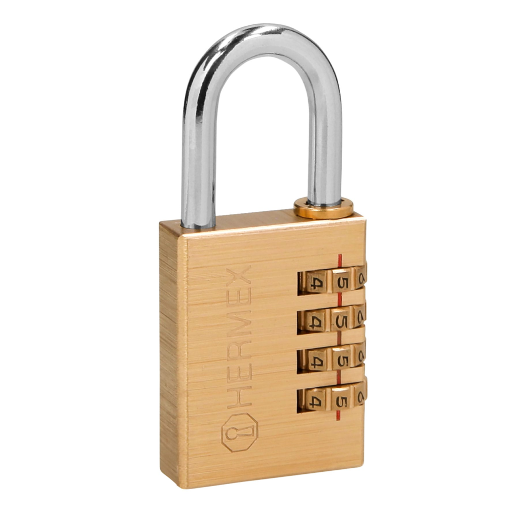 Candado combinación bronce 40mm - Blister "HERMEX" CL-40C