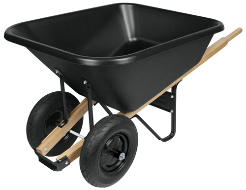 Carretilla plástica c/2ruedas inflar,b.mader175L"TRUPER"TP-8