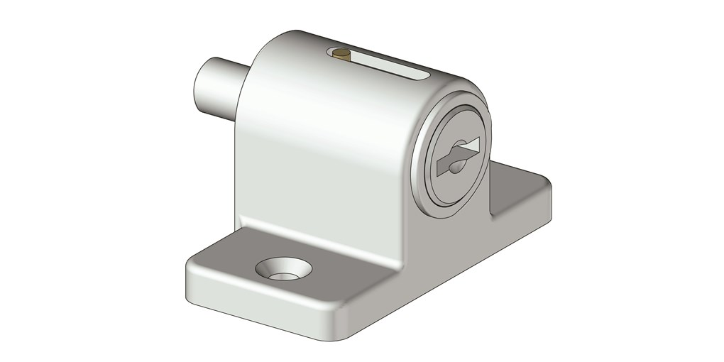 Cerradura p/puerta corrediza botón,48mm "PAPAIZ" 206Cr