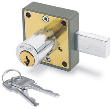 Cerrad.p/mueble Crom.Long.cilindro 29mm Bli"HERMEX"CM-26C