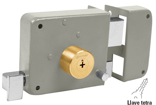 Cerr.sobrep,p/puert.der(de35a60mm)llave tetra"HERMEX"CS-80D