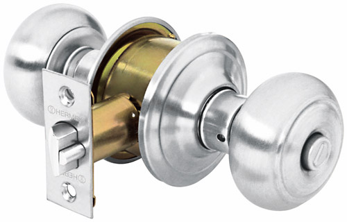 Cerradura pomo OVAL cromad. sistema llave "HERMEX"CEPO-32E