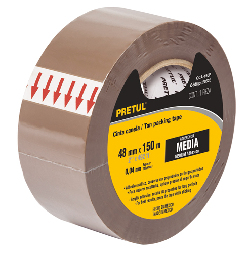 Cinta de Empacar Marrón 48mm x 40mt "PRETUL"CCA-40P
