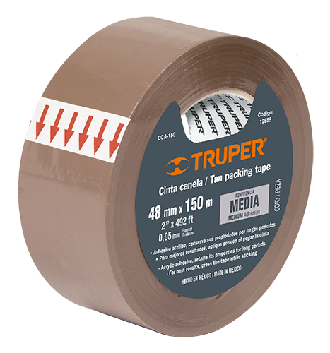 Cinta de Empacar Marrón   48mm x 150mt "TRUPER"CCA-150