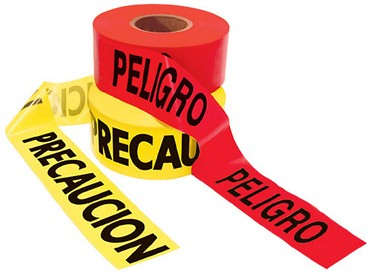 Cinta amarill c/leyendaPRECAUCION(305mt)"TRUPER"BAN-PRE-1000