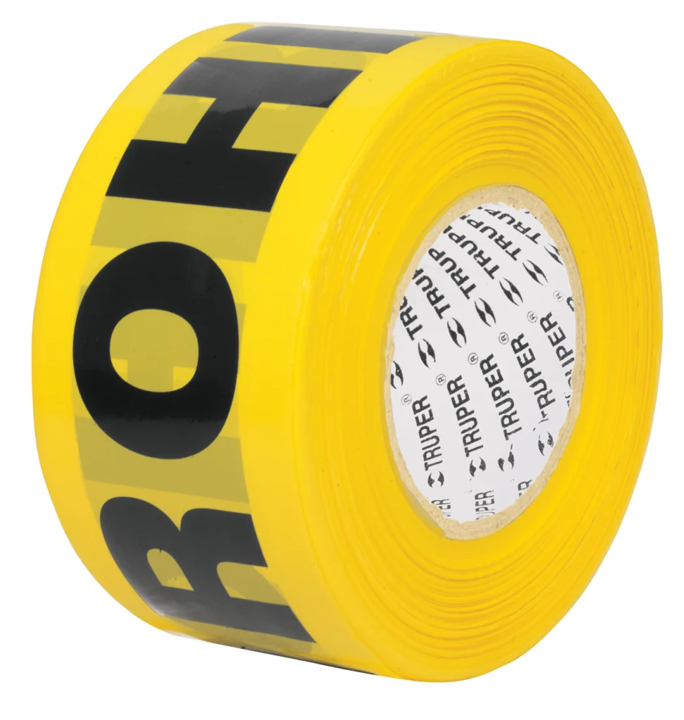 Cinta amaril c/leyendaPROHIBIDO(305 Mt)"TRUPER"BAN-PRO-1000