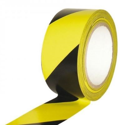 Cinta señalización(amarilla-negra)33mtx48mm"GINNVA"1500