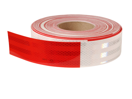Cinta reflectiva p/camiones Blanca/Roja 5cm x 45.7mt  "HX"