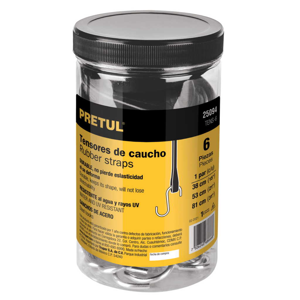 Jgo.6pulpos de caucho (38,53,79cm)"PRETUL"TENS-6