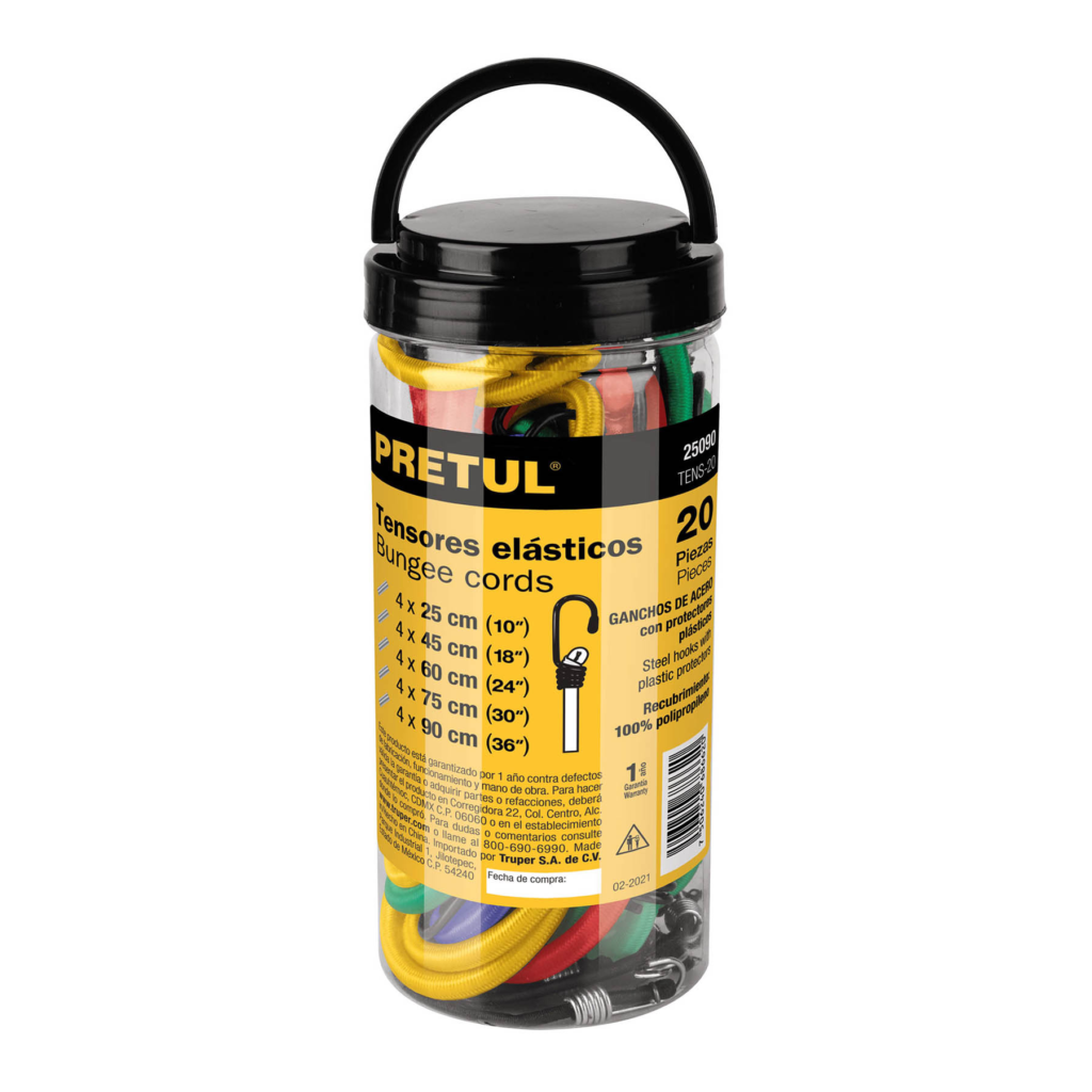 Jgo.20pulpos elást.polip(25,45,60,75,90cm)"PRETUL"TENS-20