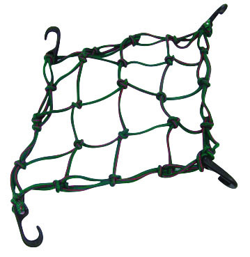 Red elástica p/moto 0,4x0,4mt. Ganchos polipropil."SLENDER"