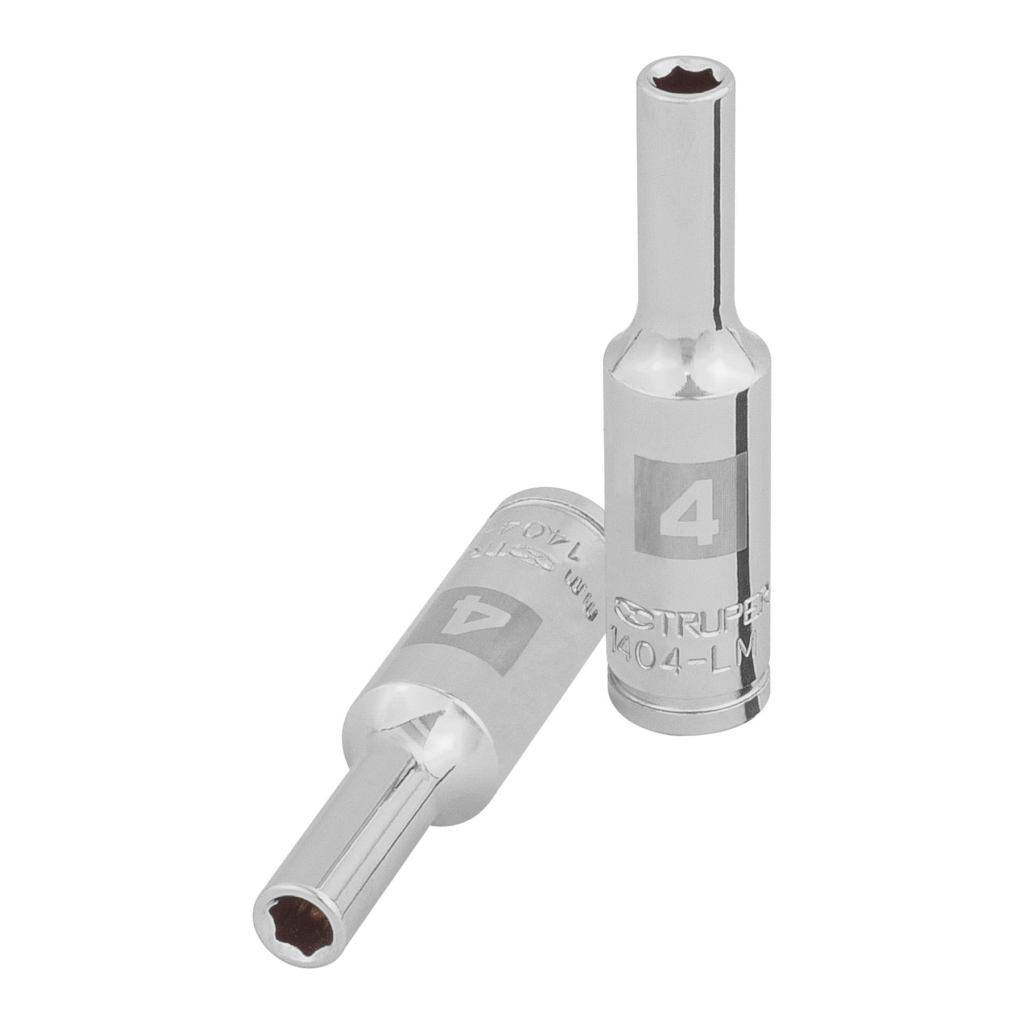 Dado largo milimétrico 1/4"6 puntas de 4mm"TRUPER" D-1404-LM