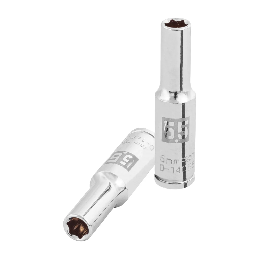 Dado largo milimétrico 1/4"6 punt.de5.5mm"TRUPER"D-14055-LM