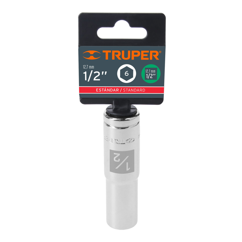 Dado largo 1/2" 6 puntas 1/2" "TRUPER" D-1216-HL