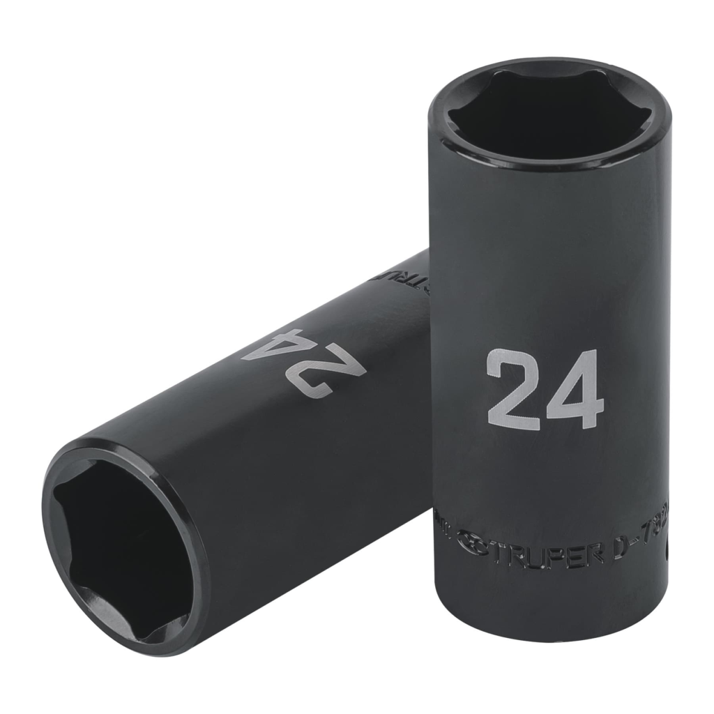 Dados de impacto largo,encastre ½"de 24mm "TRUPER"D-7324-ML