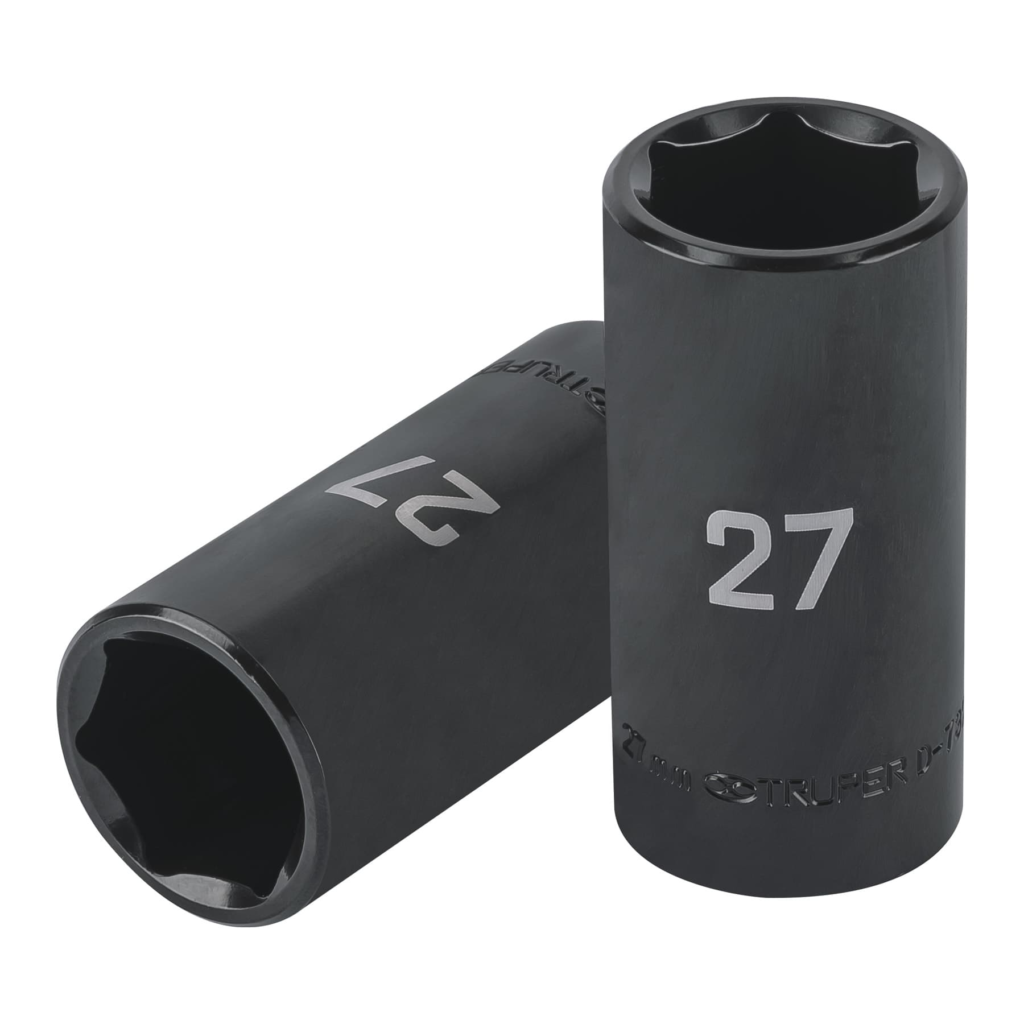 Dados de impacto largo,encastre ½"de 27mm "TRUPER"D-7327-ML