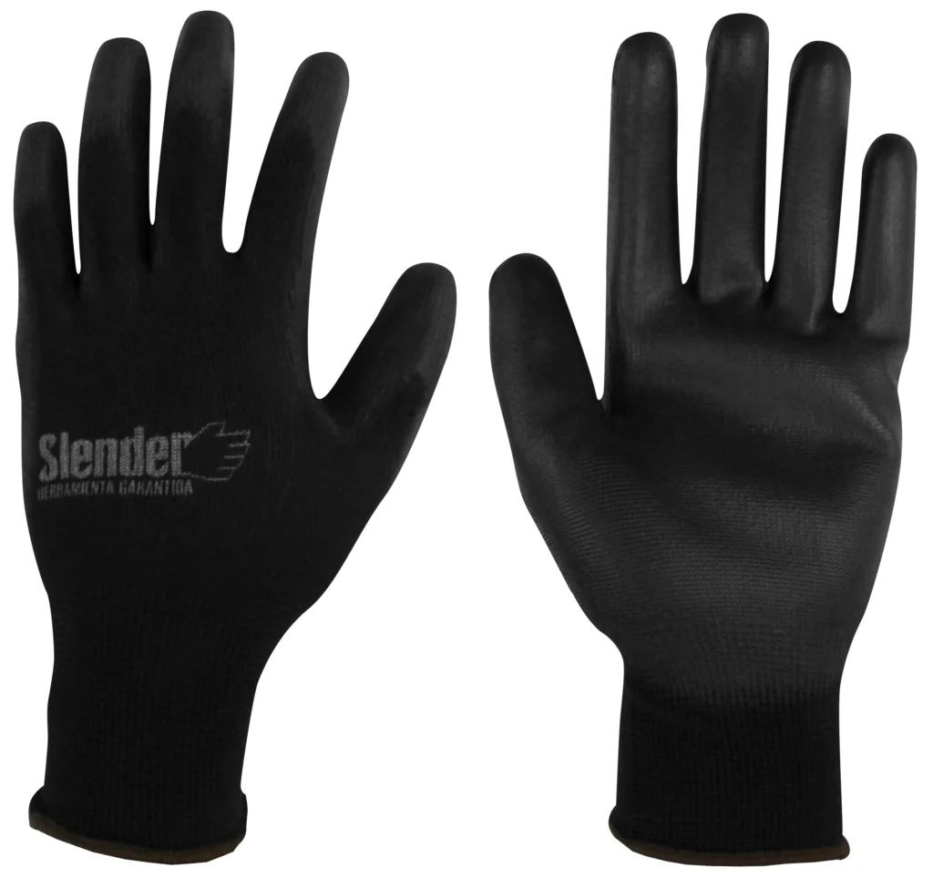 Guant.mecánico nylon-palma poliur. T:9 (paq:12un) "SLENDER"