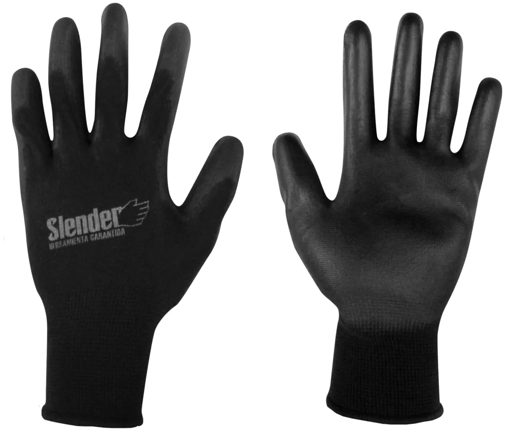 Guant.mecánico nylon-palma poliur. T:10 (paq:12un) "SLENDER"