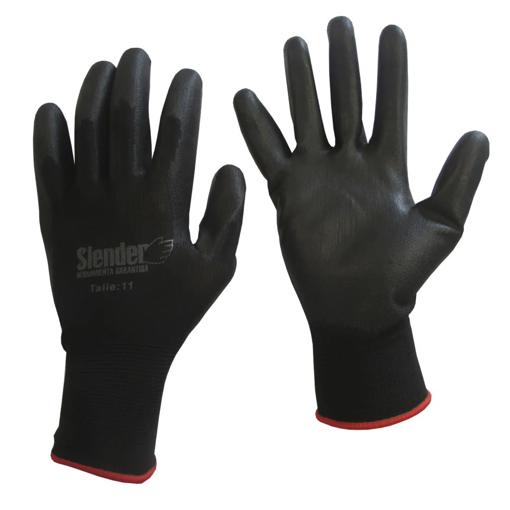 Guant.mecánico nylon-palma poliur. T:11 (paq:12un) "SLENDER"