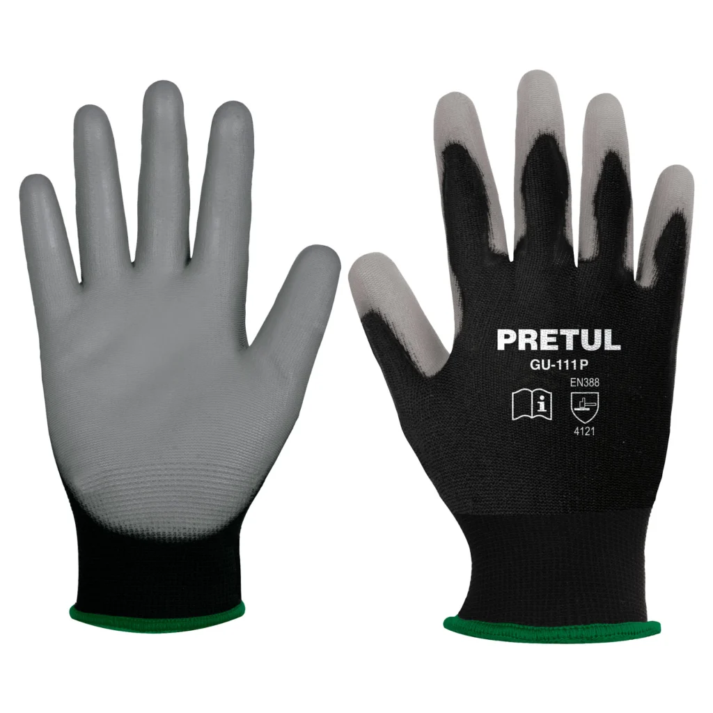 Guantes mecánico nylon-palma poliuretano T:M "PRETUL"GU-112P