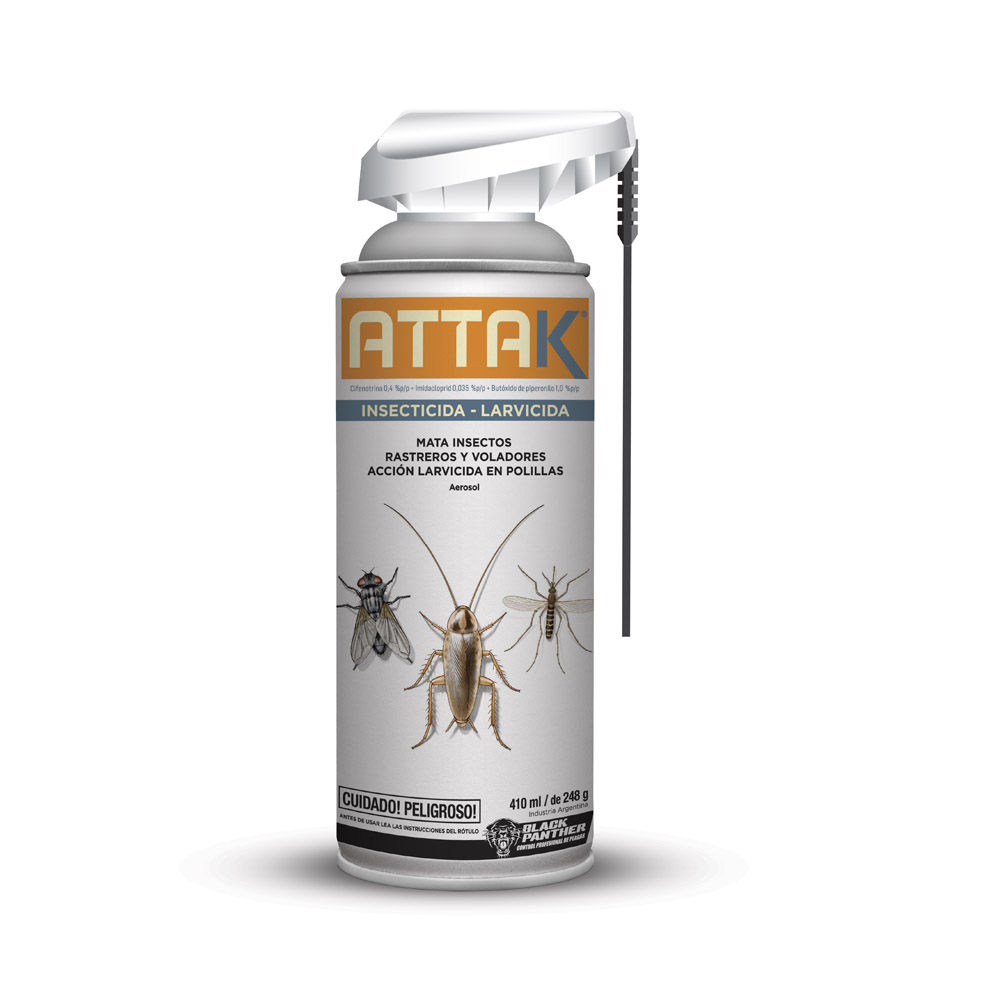 Insecti.Completo mata inse.rastreros-voladores 410ml"ATTAK"