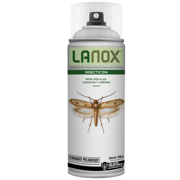Insecticida mata polillas/larvas aerosol 410ml "LANOX"