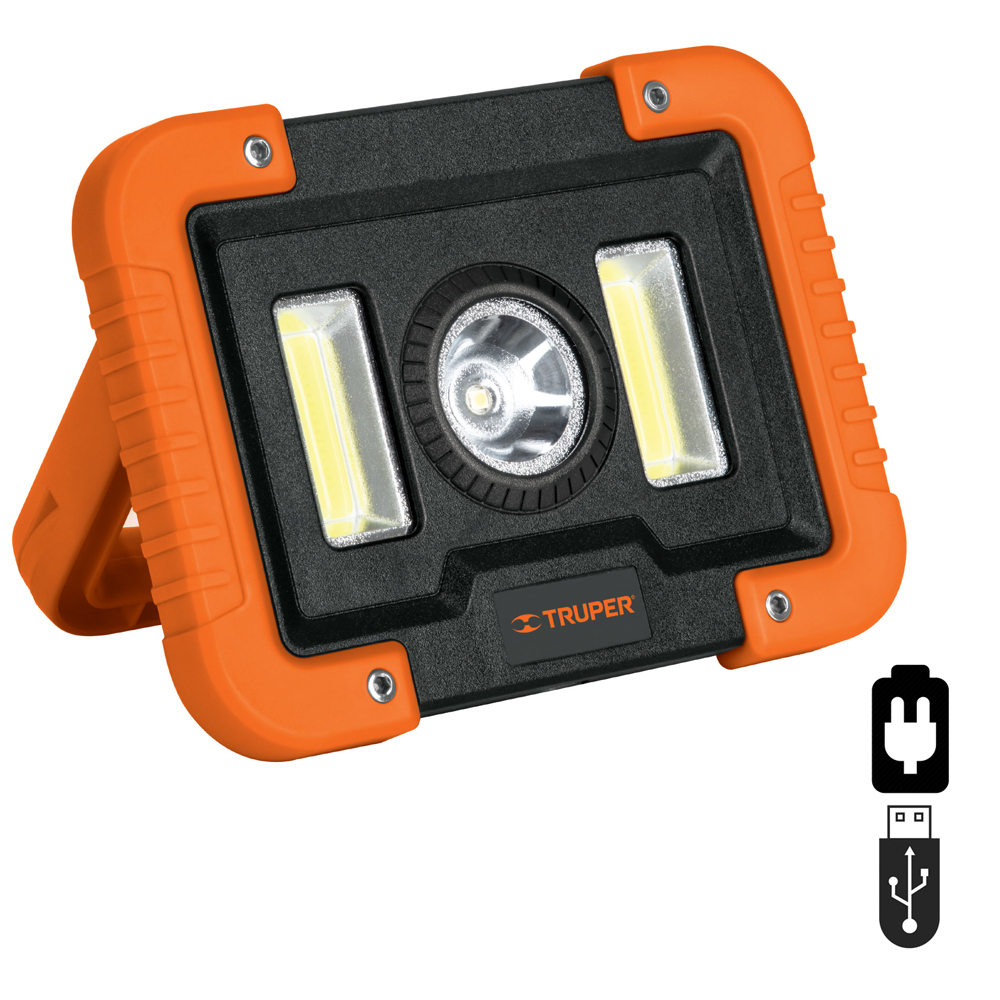 Lámpara de trabajo Leds, recargable USB "TRUPER" LAT-1300