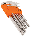 Jgo 10 llaves.Allen largasHEX-BALL1/16"a3/8""TRUPER"ALLX-10P