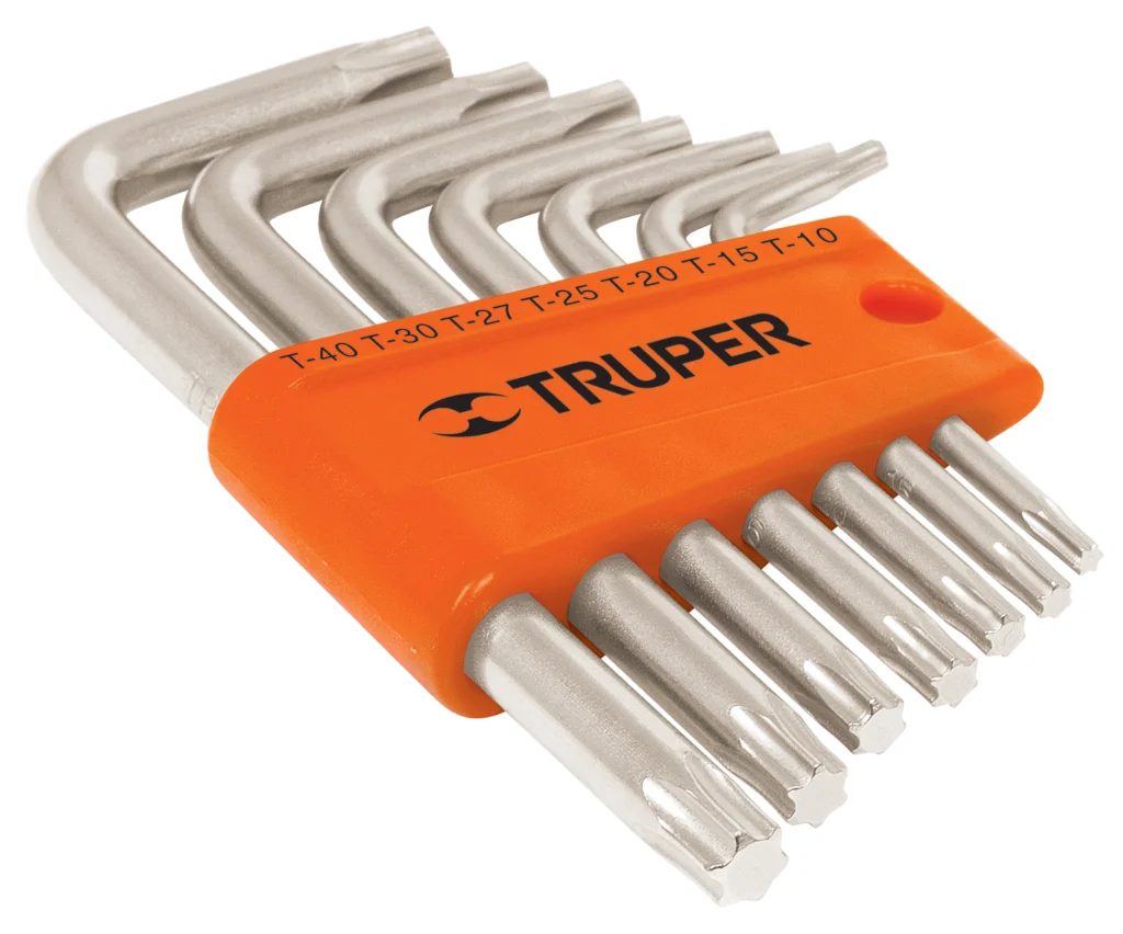 Jgo 7 llaves Torx T10-T40 Estuche plástico "TRUPER"TORX-7C