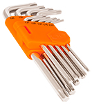 Jgo 9 llaves Torx Largas T10-T50Est.plástico"TRUPER"TORX-9L