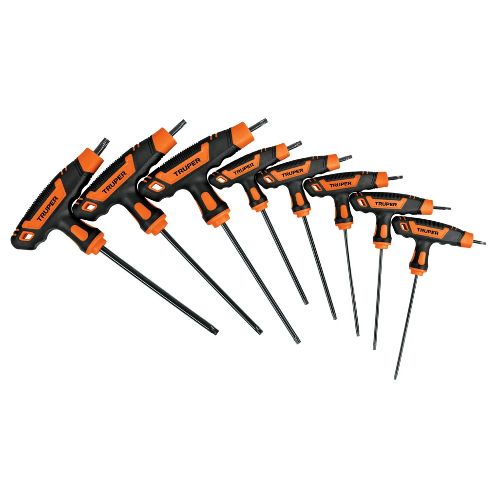 Jgo 8 llaves Torx Tipo"T".Mango ergonómico "TRUPER"TORX-8TLX