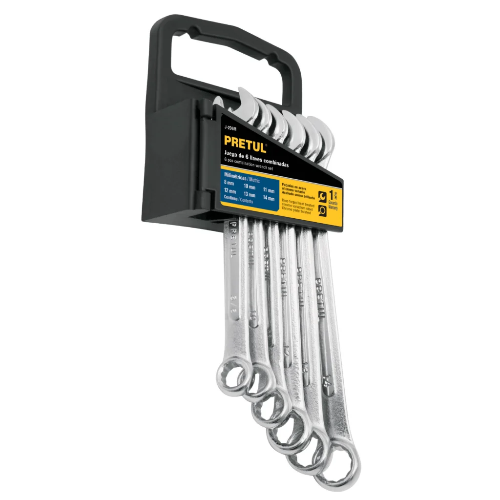 Jgo de 6 llaves comb-8a14mm,Tarj.plást"PRETUL"J-206M