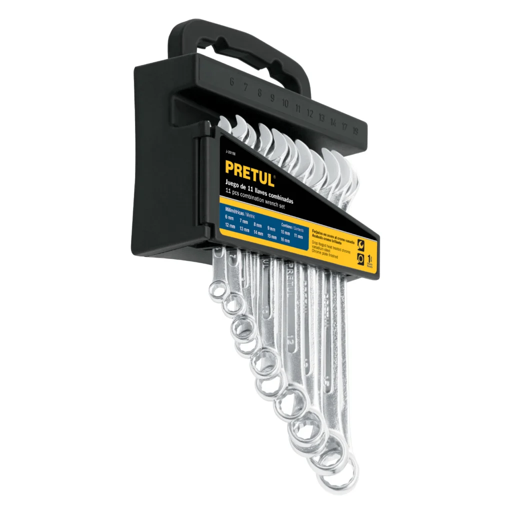 Jgo de 11 llaves comb-6a16mm,Tarj.plást"PRETUL"J-2011M