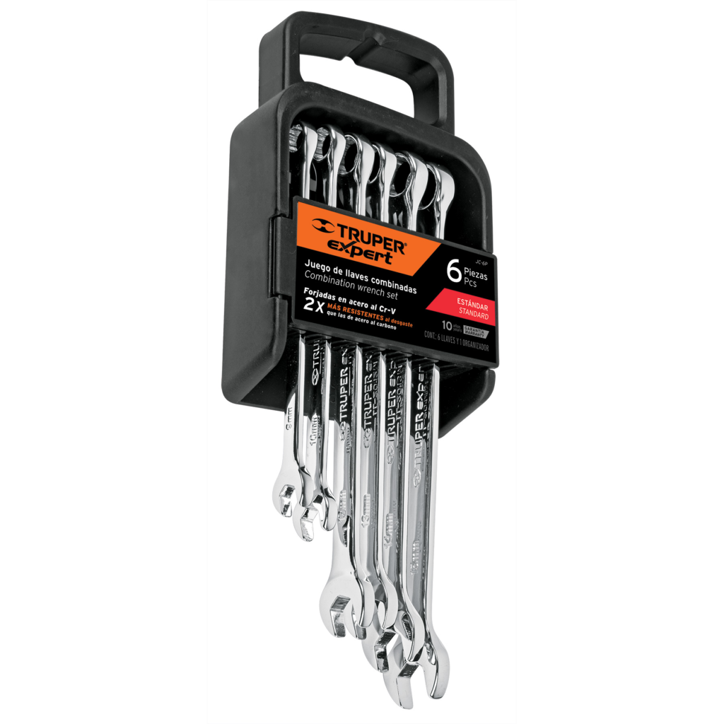 Jgo de 6 llaves comb-9a15mm,Tarj.plást"TRUPER"JC-6M