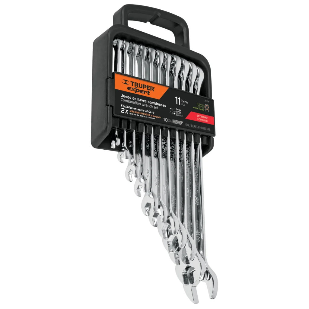 Jgo de 11 llaves comb1/4a7/8",Tarj.plást"TRUPER"JC-11P