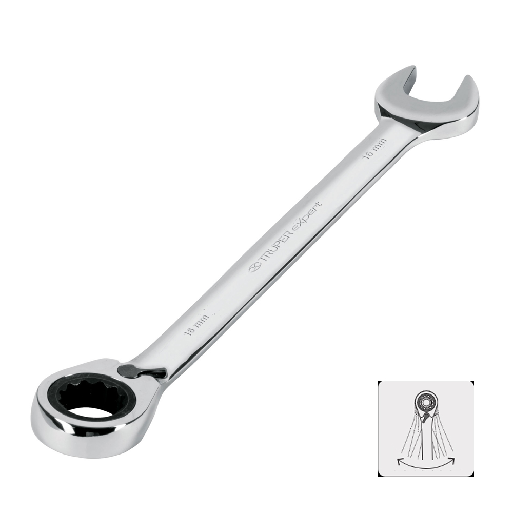 Llave comb.c/criquet reve.trabajo fácil8mm"TRUPER"LL-2008MXR