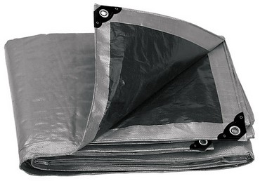 Lona Polie.gris(Prot.UV)c/ojales12.00x17.00mt"TRUPER"LT-1217