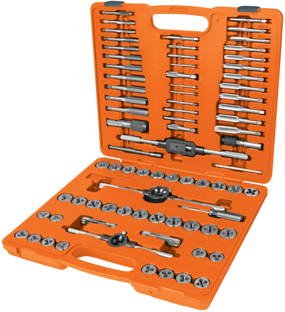 Jgo.76 pzas.de machos y terrajas.C.plástica"TRUPER"J-MATA-76