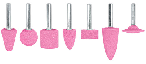 Piedras montadas perno 1/4" Juego de 7pcs "TRUPER" JPM-7