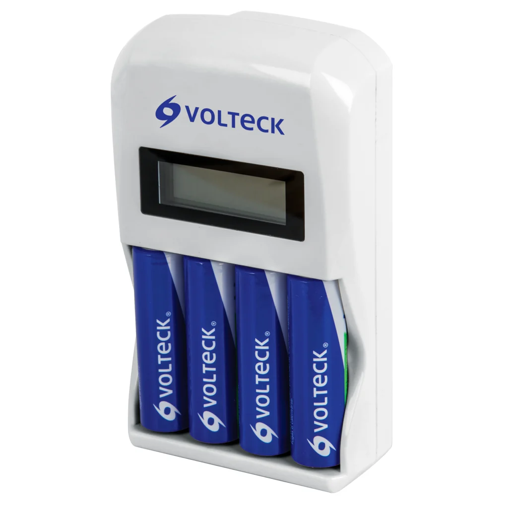 Cargador pilas AAA,AA, c/4 AA incl.3.5hs"VOLTECK"CA-RE-10