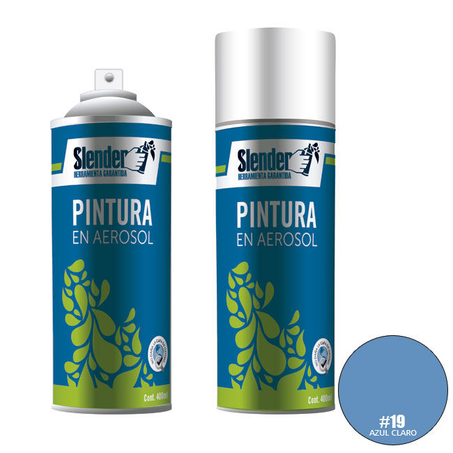 Pintura aerosol"SLENDER"400ml.P/Int.y ext.Azul Claro (19)
